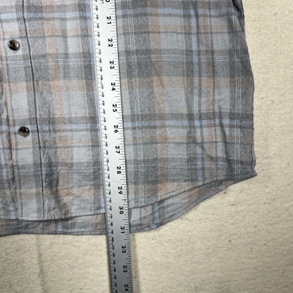 Travis Mathew Shirt Mens Large Gray Plaid Button Up Long Sleeve 1MX439 - Picture 6 of 8